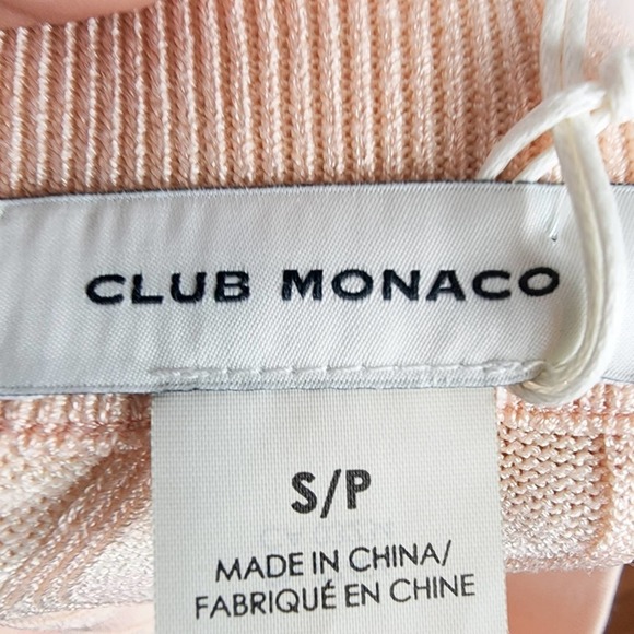 NWT  Club Monaco Geo Mixing Rib Sweater 90s Knit Midi Skirt Size Small - Picture 9 of 12